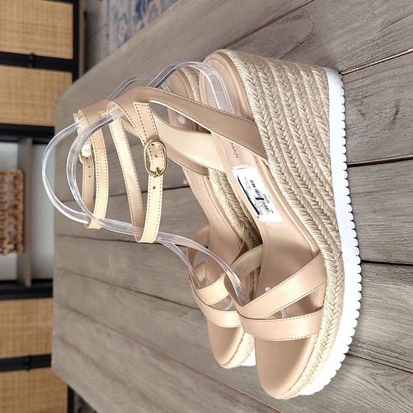 Stuart Weitzman Cream Wedge Sandals Size Women's 11 - Picture 3 of 17